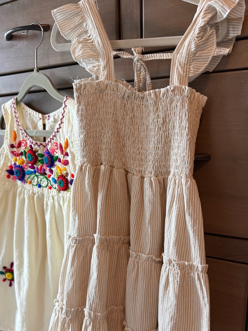 Linen embroidered dress